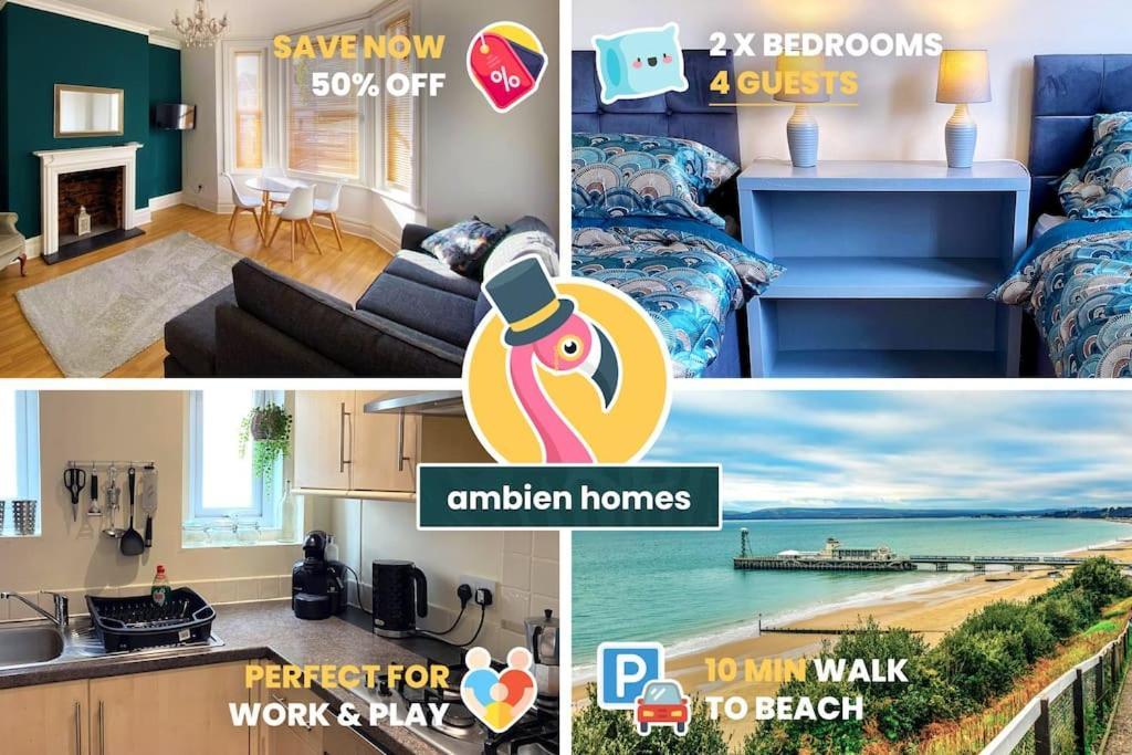 Flamingo Rise Bournemouth 2 Bed 6 Guest Beach Escape Dış mekan fotoğraf